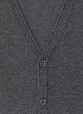 Szary kardigan męski