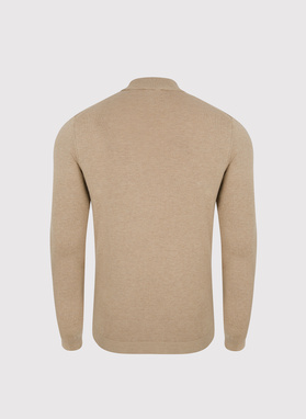 Półgolf męski w beżowym kolorze