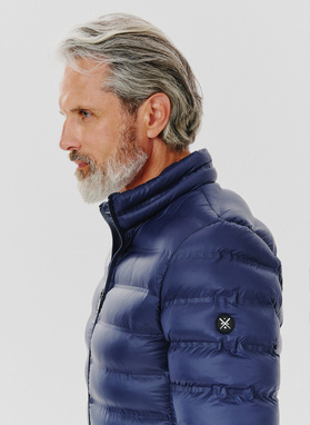 Krótka pikowana kurtka w kolorze granatowym