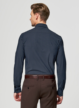 Koszula męska we wzór geometryczny