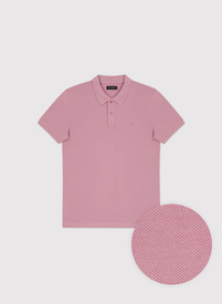 Różowe męskie polo z bawełny