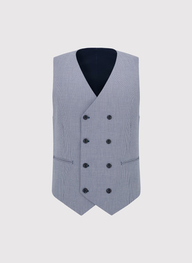 Dwurzędowa kamizelka męska w pepitkę