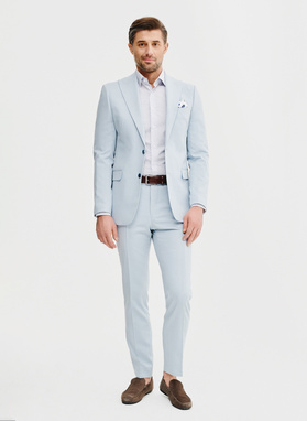 Biała koszula męska w wiatraczki