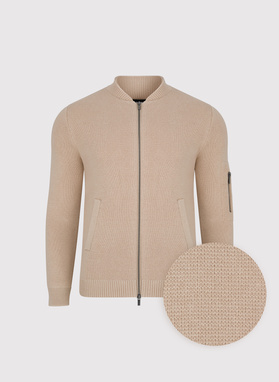 Rozpinany kardigan w kolorze beżowym