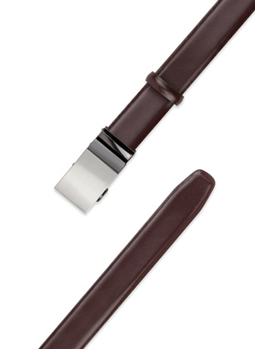 Brązowy skórzany pasek męski