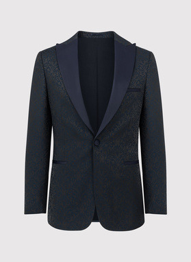 Granatowo-czarny smoking męski