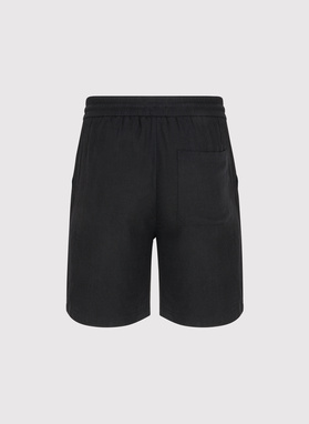 Czarne spodenki męskie z lnem