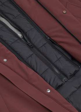 Bordowa kurtka puchowa