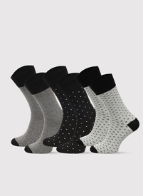 Zestaw skarpet męskich szaro-czarny