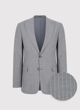 Szary garnitur męski