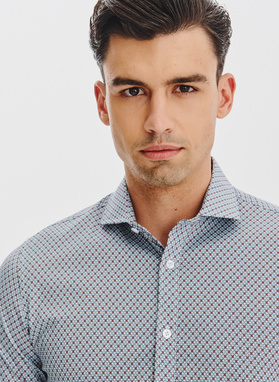 Koszula męska we wzór geometryczny