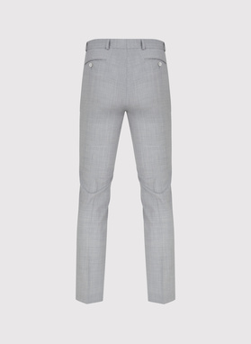 Szare spodnie garniturowe z wełny