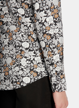 Czarna koszula męska kwiaty