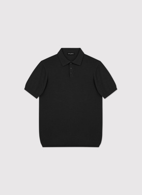 Czarne polo z krótkm rękawem