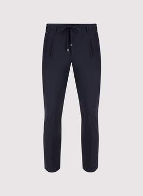 Spodnie garniturowe w kolorze granatowym