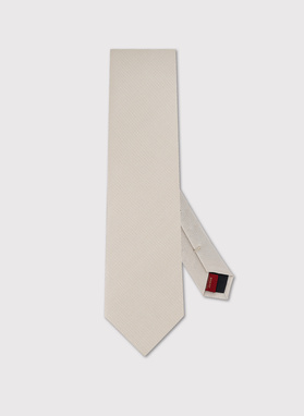 Ecru zestaw krawat i poszetka