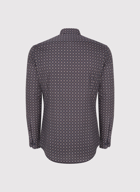 Brązowa koszula mikrowzór