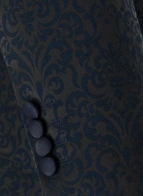 Ślubny czarno-granatowy smoking męski