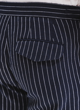 Szorty męskie w prążek z lnem