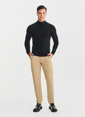 Czarny półgolf męski