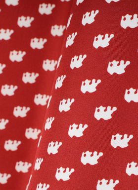 Czerwona poszetka męska we wzór