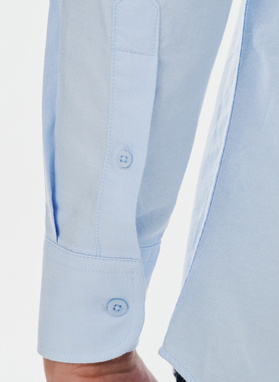 Niebieska bawełniana koszula męska