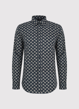 Czarna koszula w kwiaty