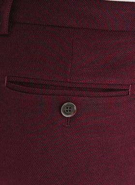 Bordowe spodnie garniturowe