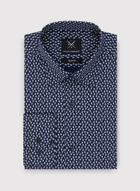 Casualowa koszula męska w mikrowzór