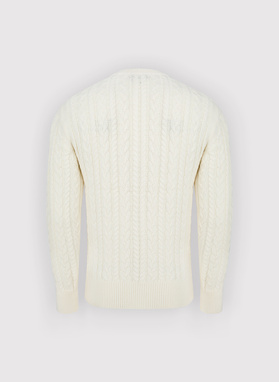 Beżowy sweter męski z kaszmirem