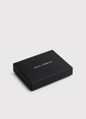 Męski skórzany portfel w kolorze czarnym