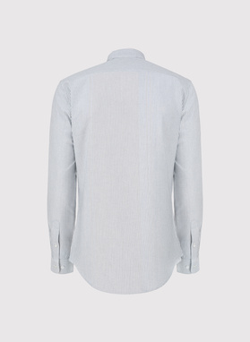 Koszula męska w szary prążek