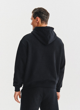 Czarna bluza dresowa z kapturem