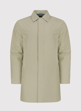 Beżowy klasyczny płaszcz męski