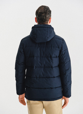 Granatowa pikowana kurtka męska