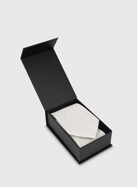 Jedwabny beżowy krawat męski