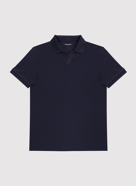 T-shirt polo granatowy