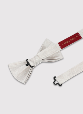 Jedwabna beżowa mucha męska