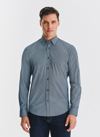 Bawełniana koszula w mikrowzór