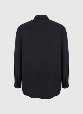 Czarna koszula z lnu i bawełny