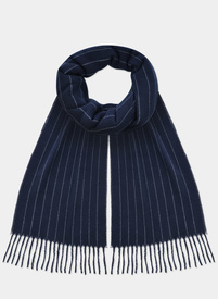 Granatowy szalik w paski