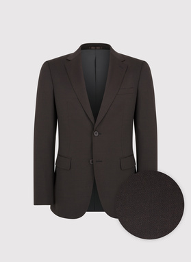 Brązowy garnitur męski