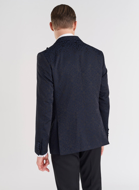 Granatowo-czarny smoking męski