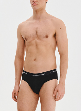 Zestaw 3 par czarnych slipów męskich