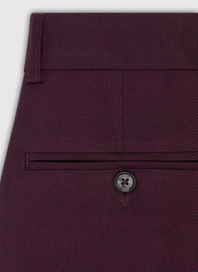 Bordowy garnitur męski