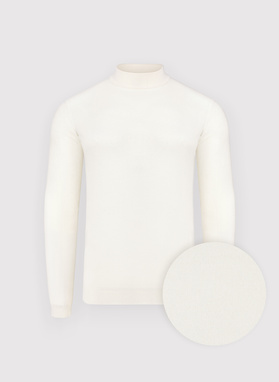 Półgolf męski w białym kolorze