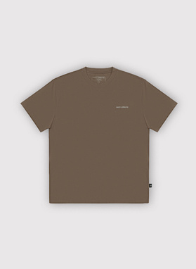 Bawełniany t-shirt oversize w kolorze brązowym