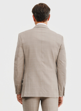 Dwurzędowy garnitur męski w kratkę