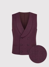 Bordowa dwurzędowa kamizelka męska