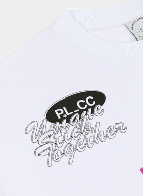 Biała bluza oversize z okrągłym dekoltem C22SF-2B-005-B-0